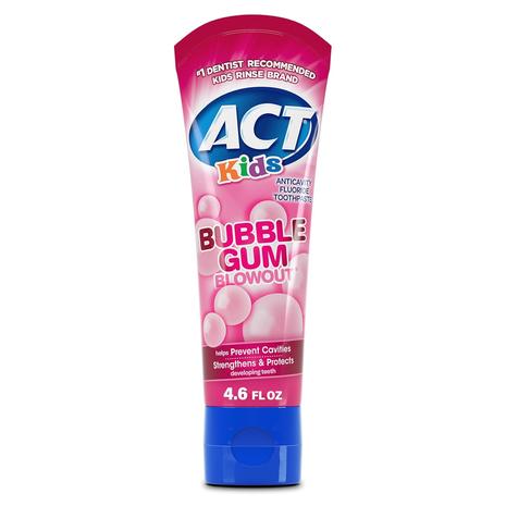 ACT Kids Anticavity Fluoride Bubble Gum Blowout Toothpaste