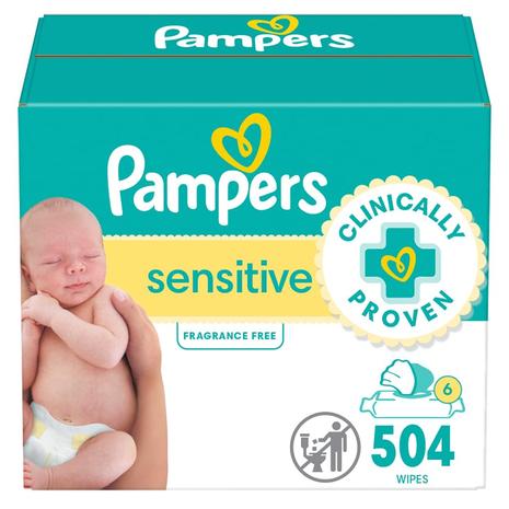 504 Pampers Sensitive Wipes