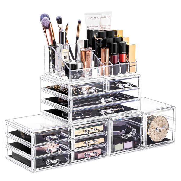 Acrylic Makeup Organizer with 12 Drawers