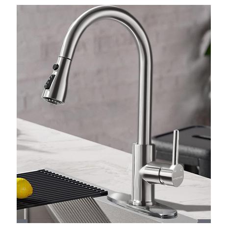 Brushed Nickel Pull-Down Kitchen Faucet