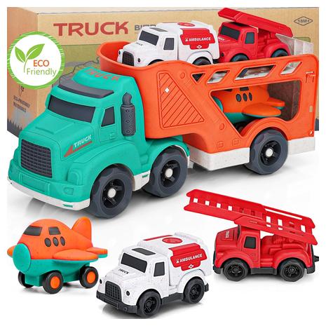 4-in-1 Rescue Truck Vehicle Toy Set