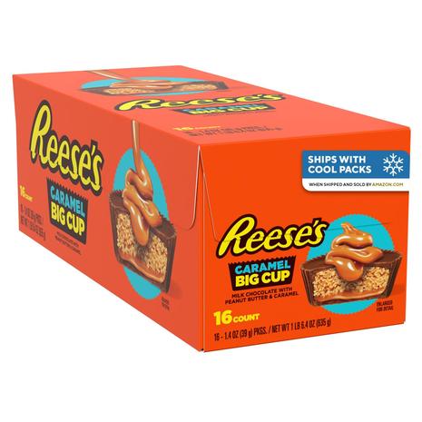 16 Reese's Big Cup Caramel Milk Chocolate Peanut Butter Cups