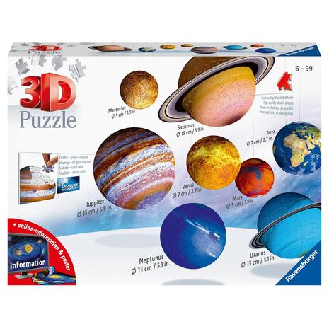 Ravensburger Solar System 540 Piece - 9 Planet 3D Jigsaw Puzzle