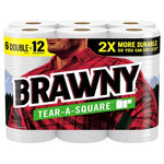 6 Double Plus Rolls = 12 Reg Rolls Of Brawny Paper Towels