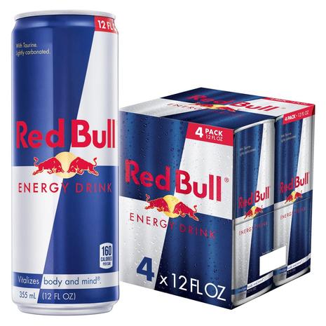 4 Cans Of Red Bull Energy Drinks