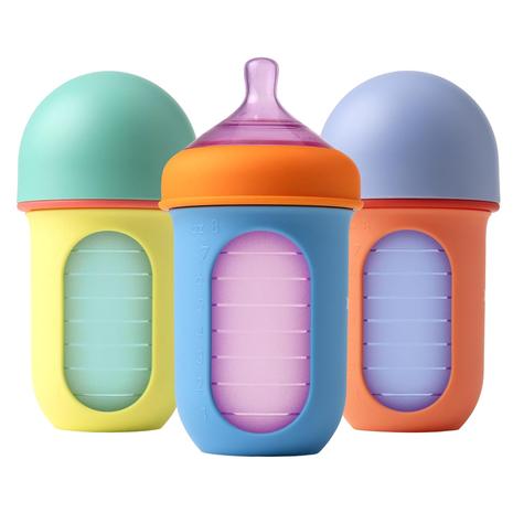 3-Pack Boon Nursh Reusable Silicone Pouch Baby Bottles