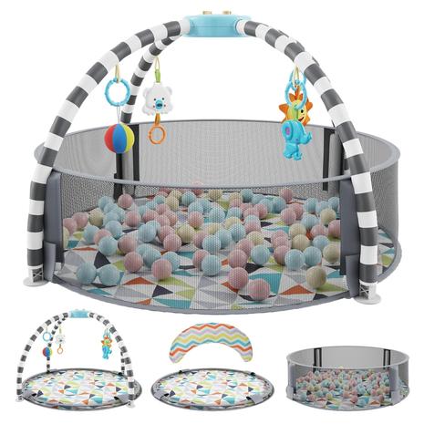 5-In-1 Baby Play Gym & Ball Pit With Activity Toys