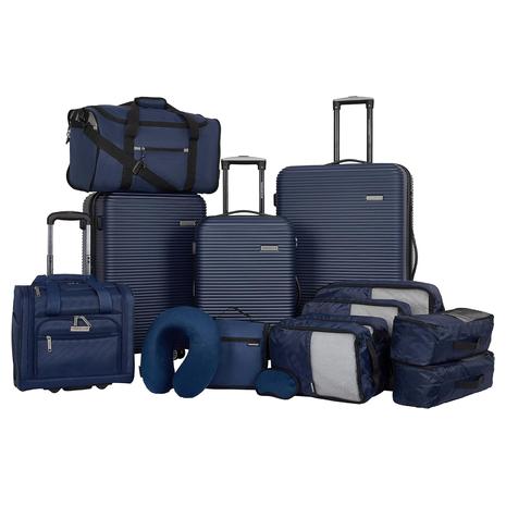 14-Piece Travel Luggage & Accessories Set