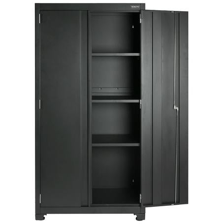 Heavy-Duty 3-Shelf Locking Steel Garage Storage Cabinet