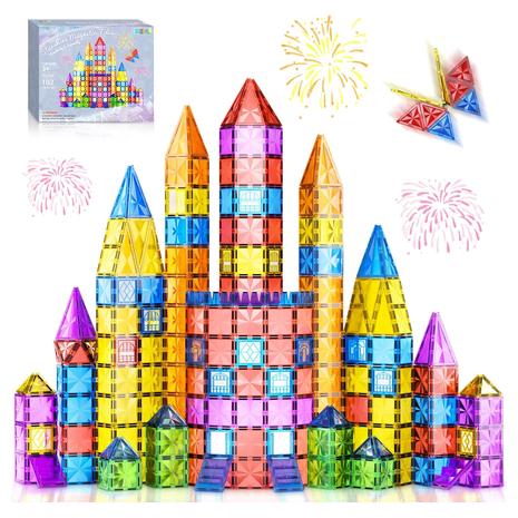 102 Piece Magnetic Building Tiles