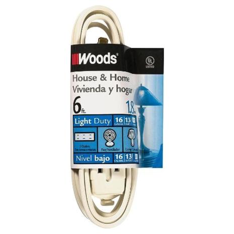 3-Outlet 6ft Extension Cord