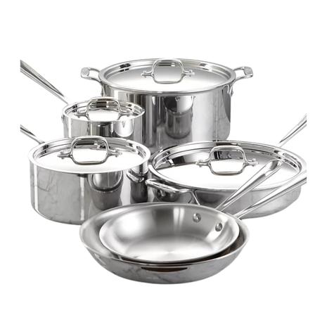 All-Clad D3 Stainless Steel 10 Piece Cookware Set