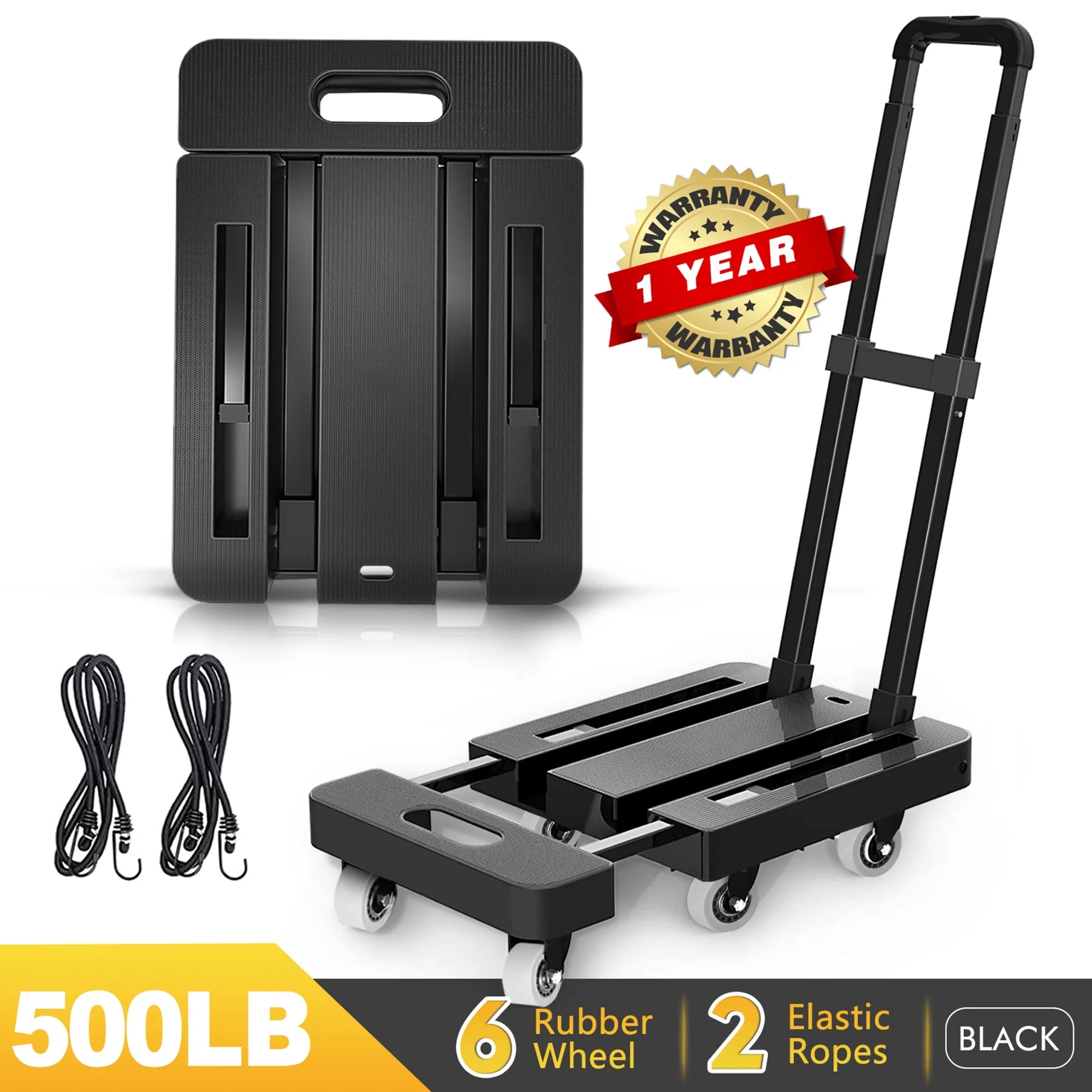 500 LBS Heavy Duty Folding Dolly Cart