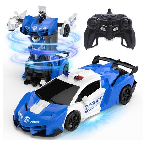 Robot Transform Remote Control Police Car