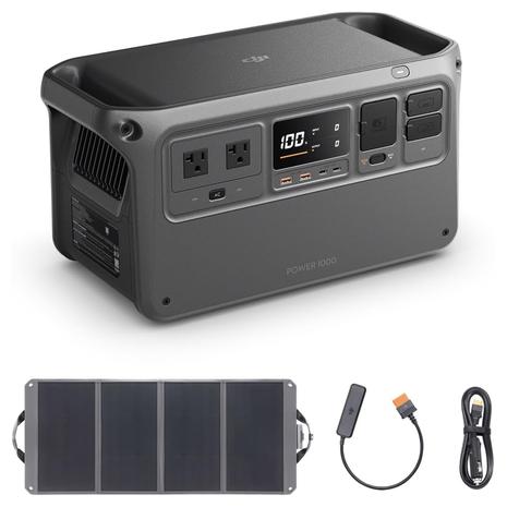 DJI Power 1024Wh Portalble Power Station & Solar Generator w/ 100W Solar Panel