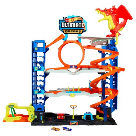 Hot Wheels City Ultimate Garage Track Set with 2 Cars