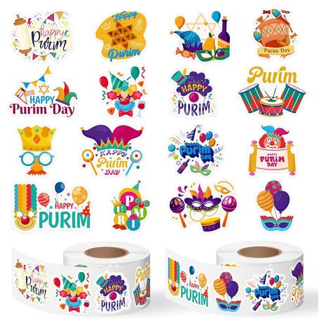 1,000 Happy Purim Stickers