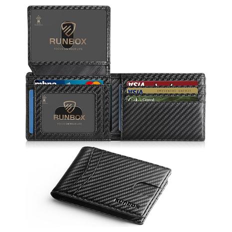 Men's Slim RFID Wallet w/ ID Window