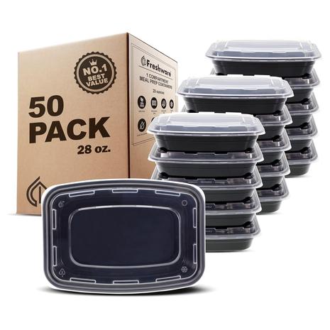 50-Pack Freshware Meal Prep Containers