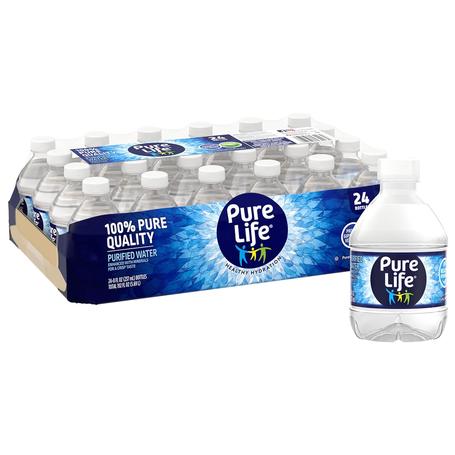 24 Pack Of Pure Life Purified 8oz Water Bottles