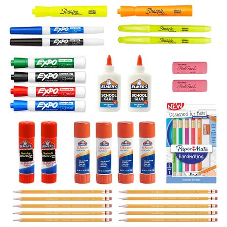 48-Count Sharpie, Elmer’s, Expo & Paper Mate School Supplies Pack