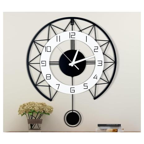 Modern Silent Wall Clock With Pendulum