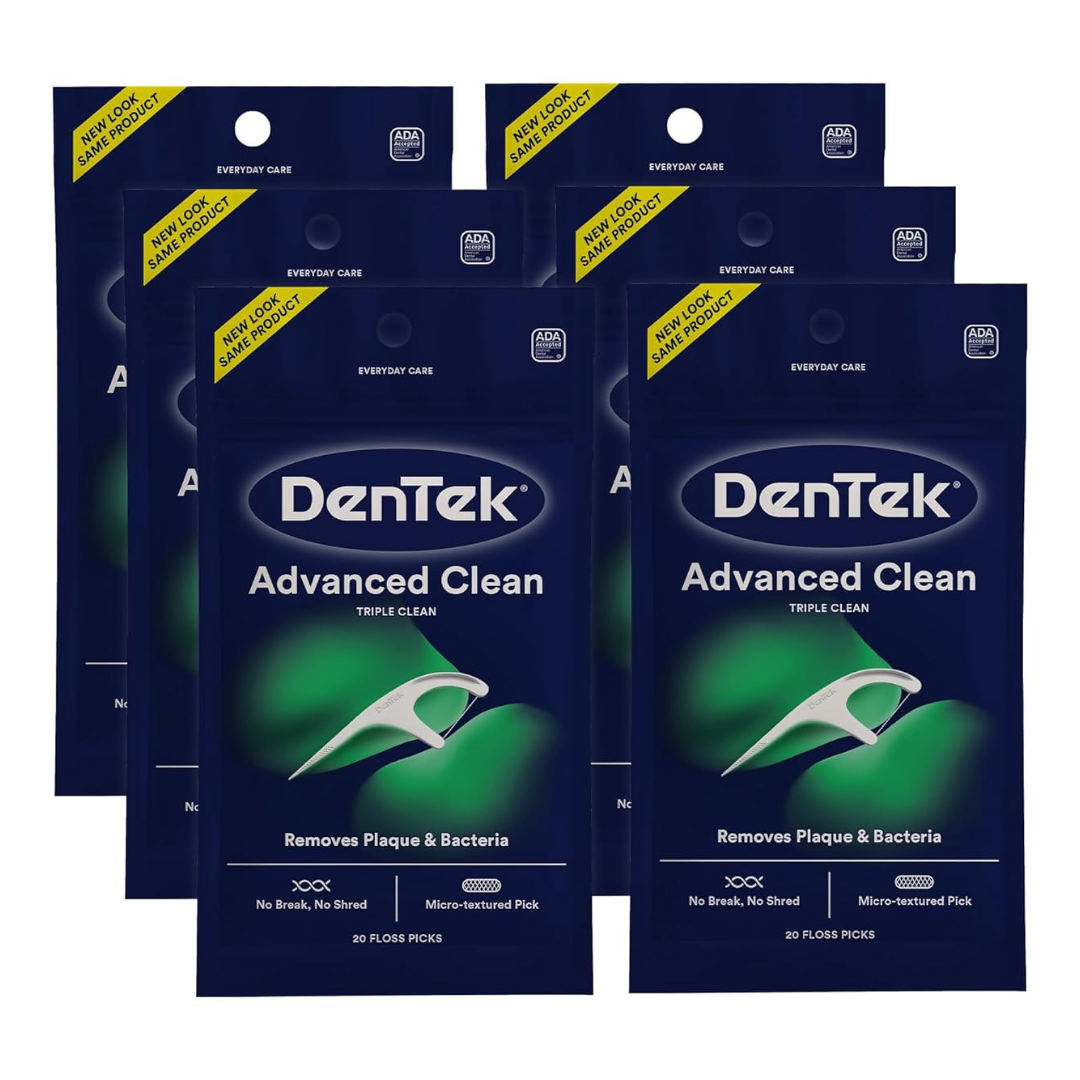 6-Pack DenTek Triple Clean Advanced Clean Floss Picks