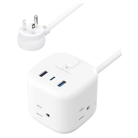 Amazon Basics Power Strip Cube w/ 3 Outlet & USB Ports