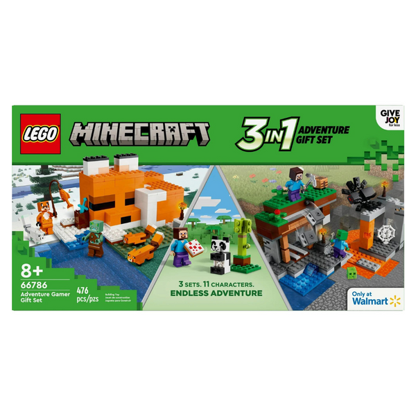 Lego Minecraft 3-in-1 Series Adventure Gift Set: Includes 3 Complete Sets