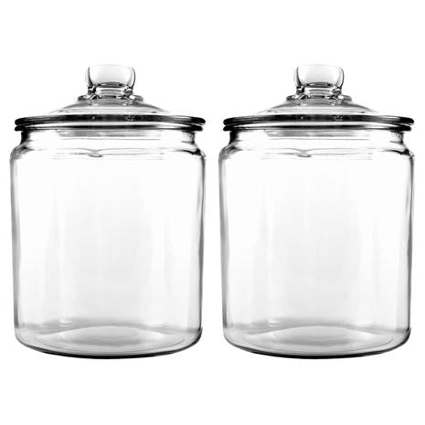 2-Pack Anchor Hocking 1/2 Gallon Glass Jars with Lids