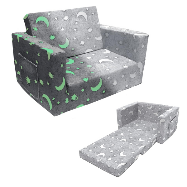 Kid's Glow in The Dark 2 in 1 Convertible Sofa