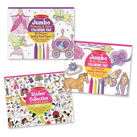 3 Melissa & Doug Sticker & Coloring Pad Sets