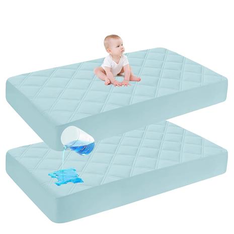 2-Pack Waterproof Crib Mattress Protectors