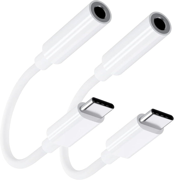 2-Pack USB C to 3.5Mm Headphone Jack Adapters