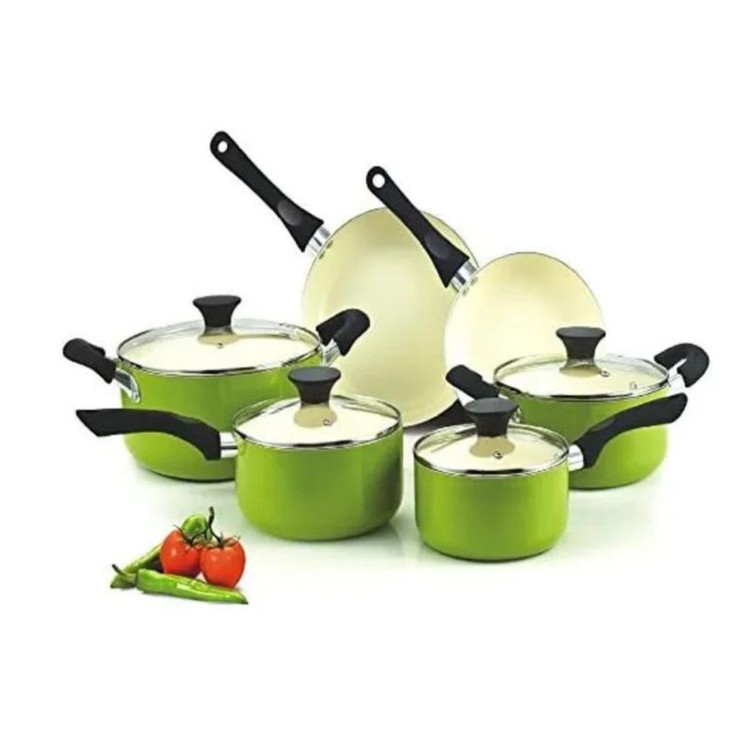 Cook N Home 10 Piece Ceramic Kitchen Cookware Set