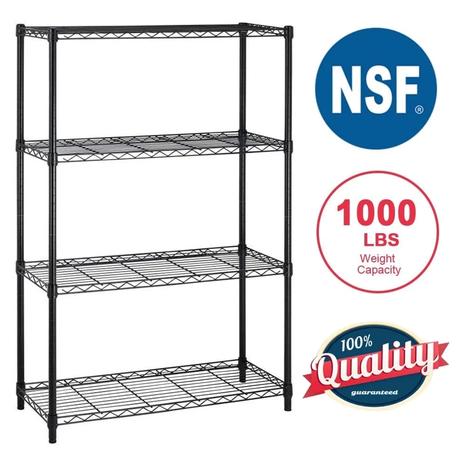 4 Shelf Heavy Duty Wire Shelving Unit