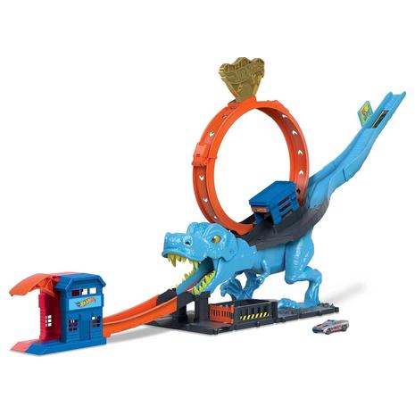 Hot Wheels City T-Rex Chomp Down Track Set