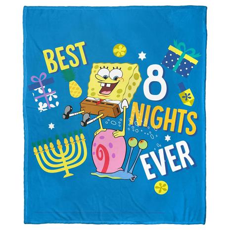 SpongeBob SquarePants Best Eight Nights Chanukkah Silk Touch Throw Blanket