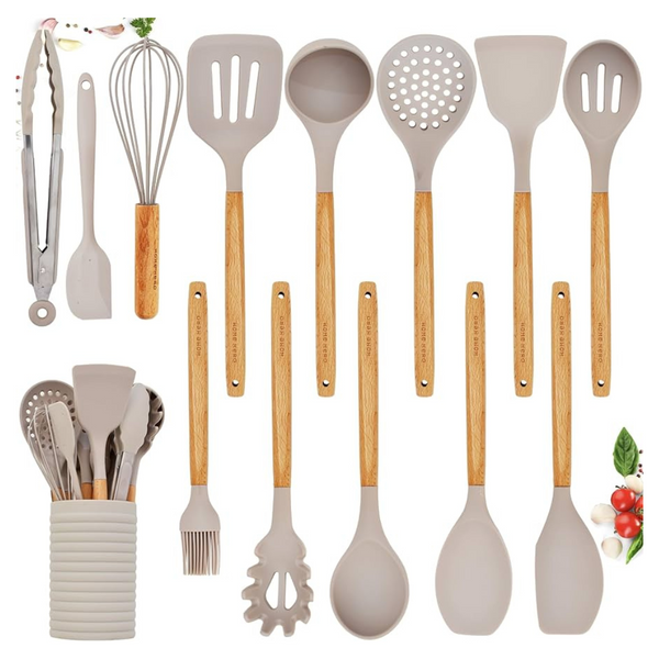 14-Piece Silicone Cooking Utensils Set