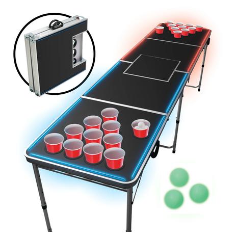 LED Pong Table Portable Party Game Set