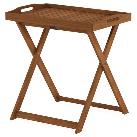 Large Outdoor Hardwood Tray Table