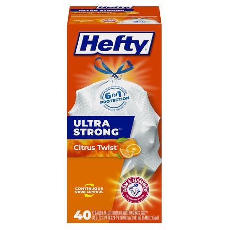 40-Count Hefty Ultra Strong Tall Kitchen Trash Bags (13-Gal)