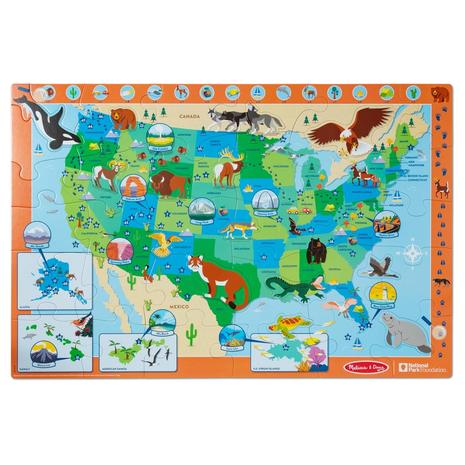 Melissa And Doug National Parks Jumbo U.S.A. Map Floor Puzzle