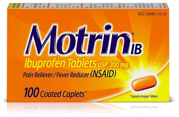 100 Motrin Ibuprofen 200mg Tablets