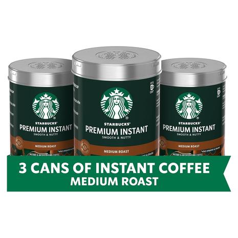 3-Pack Starbucks Premium Medium Roast Instant Coffee (3.17oz)