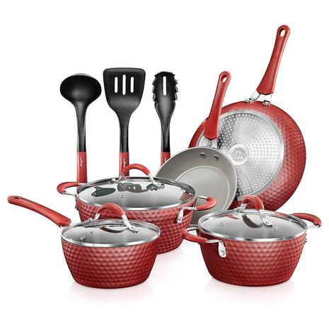 11-Piece NutriChef Nonstick Cookware Set