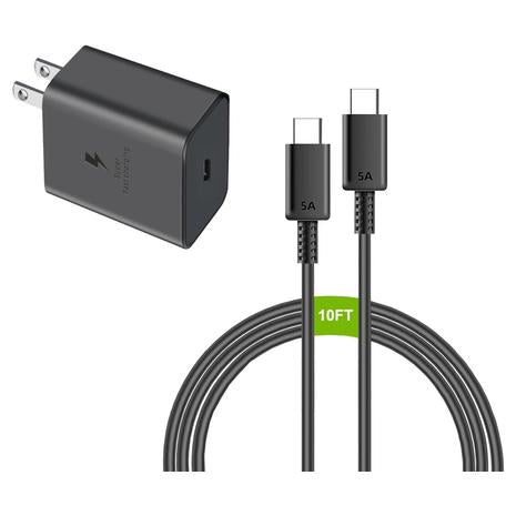 45W USB-C Fast Charger With 10 Ft Cable