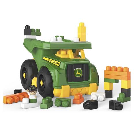 John Deere Dump Truck & 25 Building Blocks Toy Set