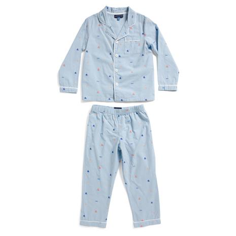 2-Piece Toddler & Little Boys Sailboat Printed Pajamas Set