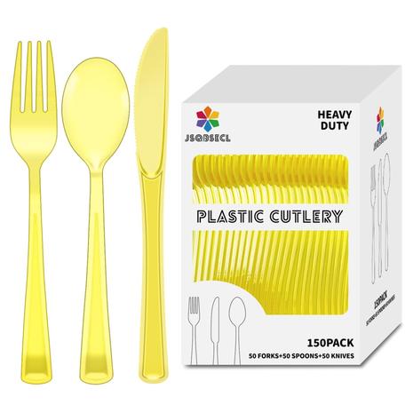 150-Pack Plastic Disposable Cutlery Set